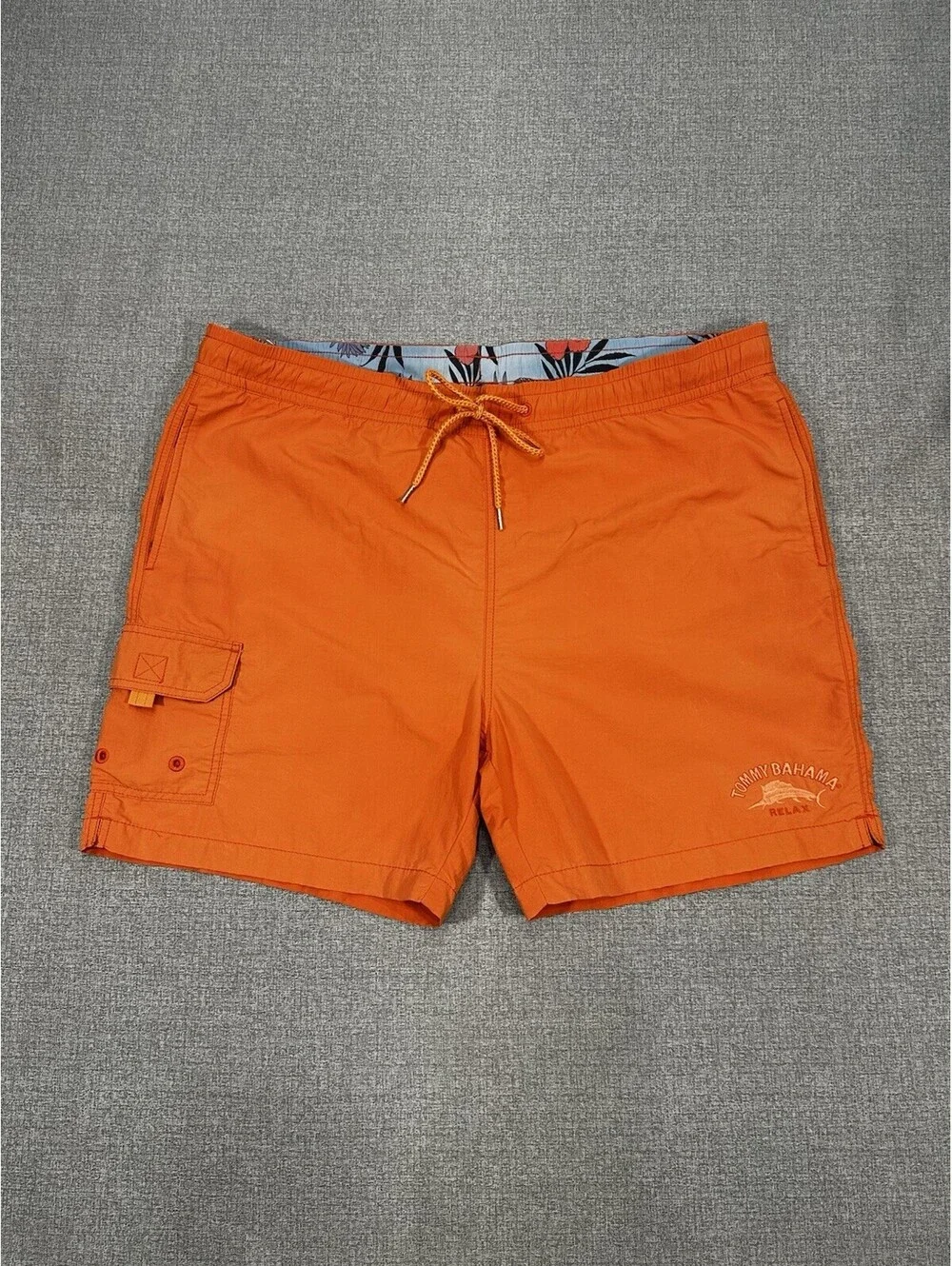 Tommy Bahama Relax Shorts Men’s Swim Shorts Cargo Orange Board  Mesh Lined
